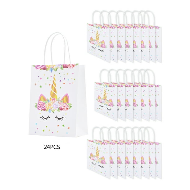 24PCS Unicorn Goodie Bags Paper Gift Bags Red Flower Treat Bag Birthday Supplies 24PCS Unicorn Goodie Bags Paper Gift Bags Red Flower Treat Bag Birthday Supplies